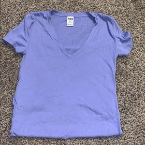 PINK purple v-neck T-shirt